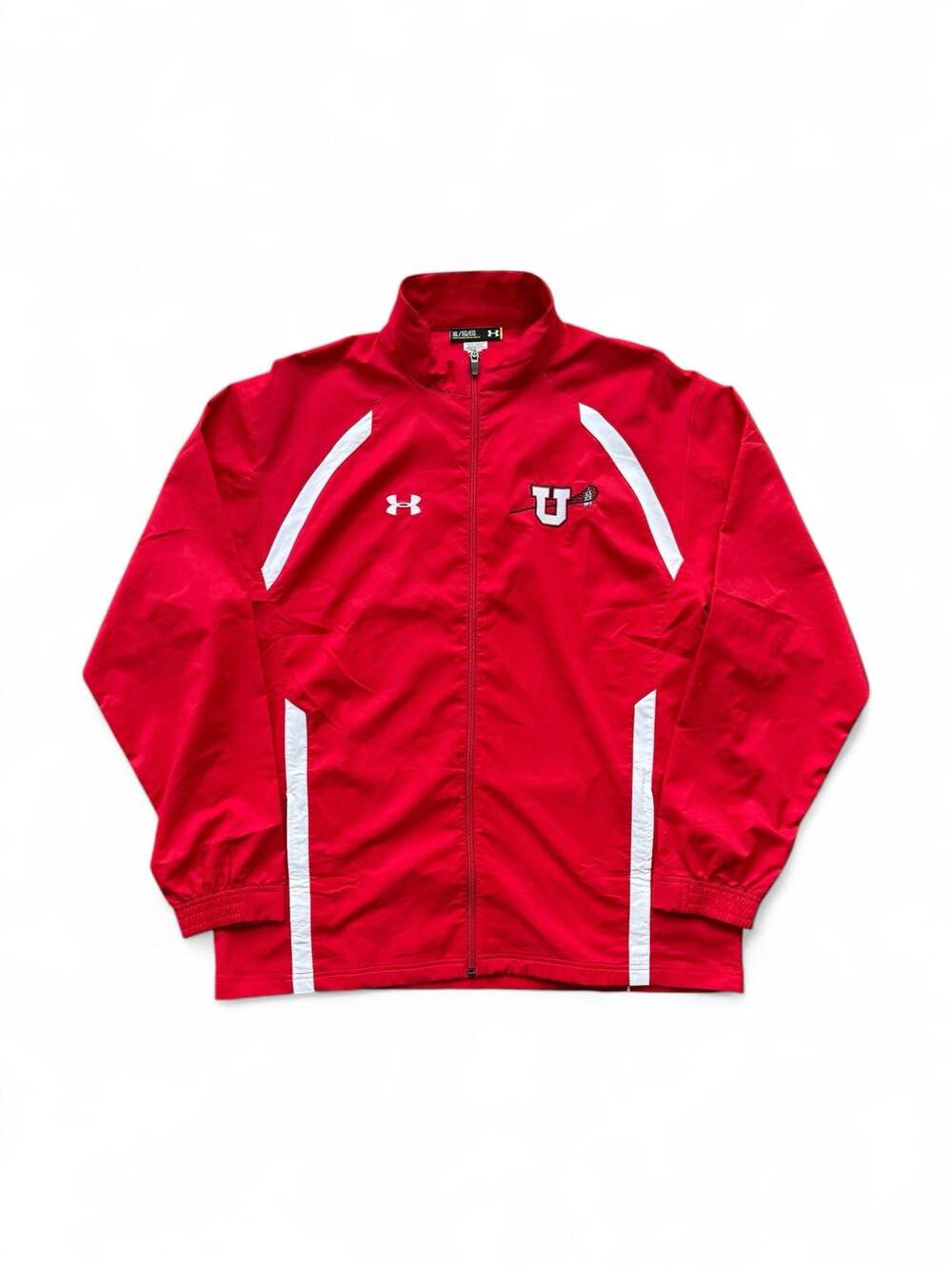 Under Armour Utah Utes Men's Full-Zip Red Lacrosse Warm-Up Jacket